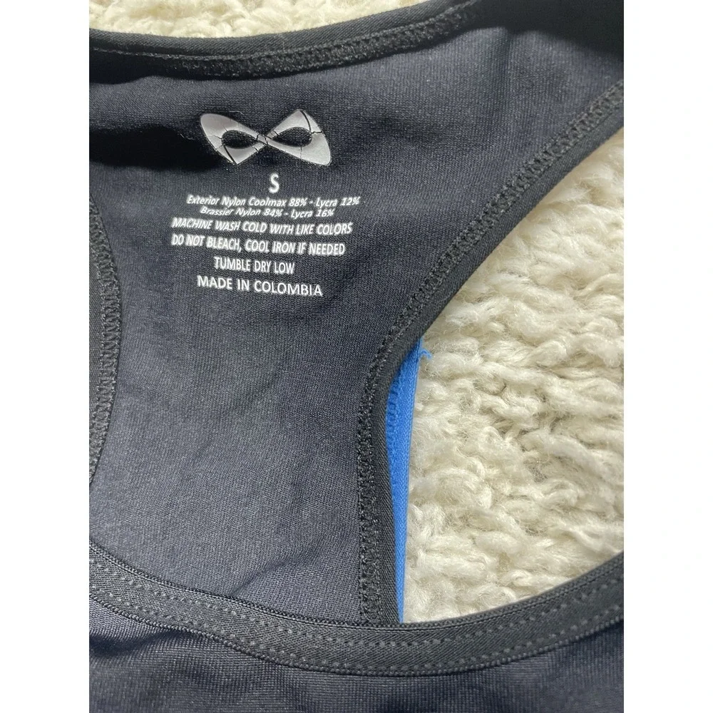 Infinity Flex Tank Bra Womens Small Black Blue - Picture 3 of 8